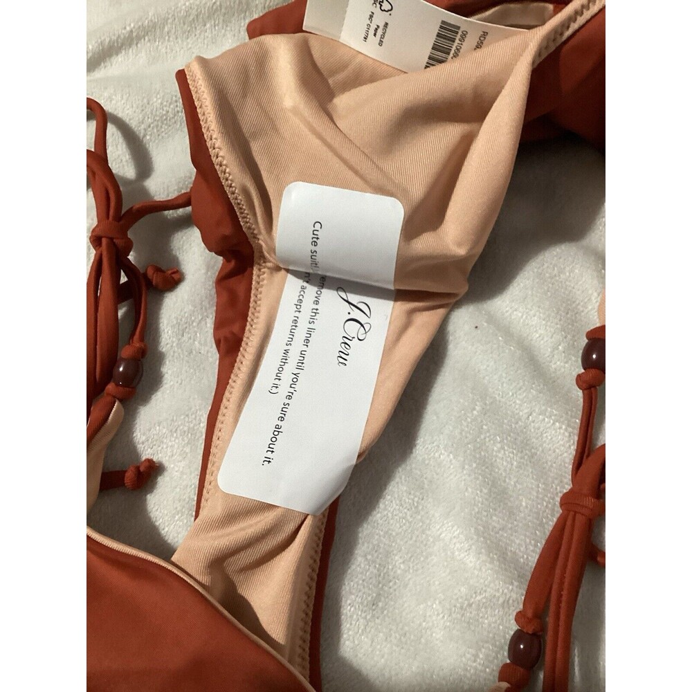 J. Crew Rust Red Tie-Side Bikini Bottom - Picture 6 of 7
